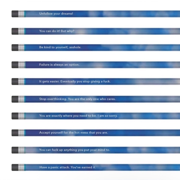 Disappointing Affirmations Pencils - NWT - Picture 3 of 4